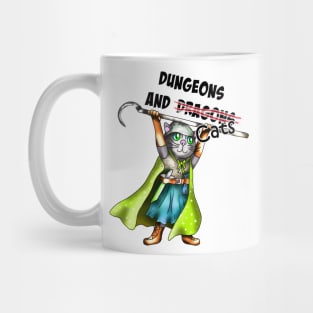 dungeons and dragons and cats fighter cat Mug